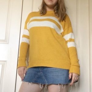 American Eagle, Yellow 2 stripe sweater